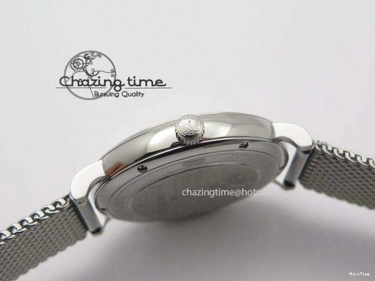 MIROTIME 1225 Portofino SCHAFFHAUSEN SS MKF 1:1 Best Edition Silver Dial Diamond On Mesh Bracelet A Lightweight 7339